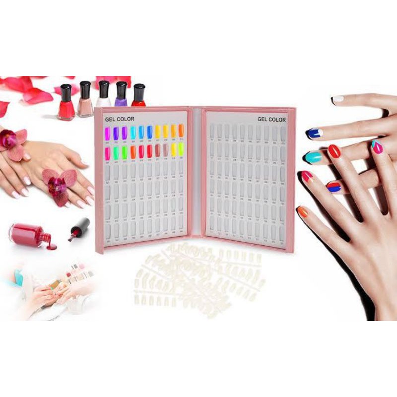 

NAIL BOOK DISPLAY NAIL COLOR BOOK NAIL GEL ALBUM COLOR CHART BOOK , BUKU SAMPLE WARNA KUTEK