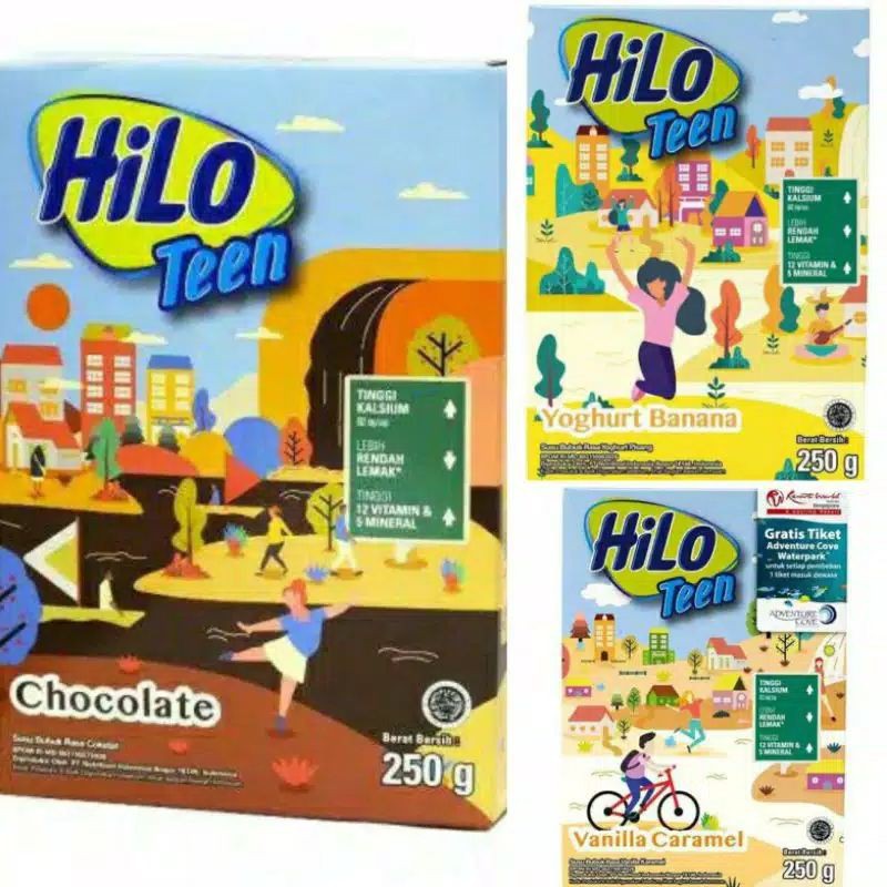 

HILO TEEN 250GR COKLAT / VANILLA CARAMEL / YOUGHURT / SUSU KALSIUM / SUSU PERTUMBUHAN