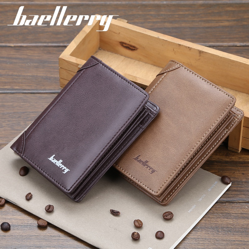 BAELLERRY D1306 Dompet Pria Lipat Bahan Kulit PU Leather Premium WATCHKITE WKOS