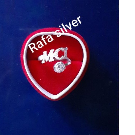 cincin permata/cincin nama/cincin inisial perak murni