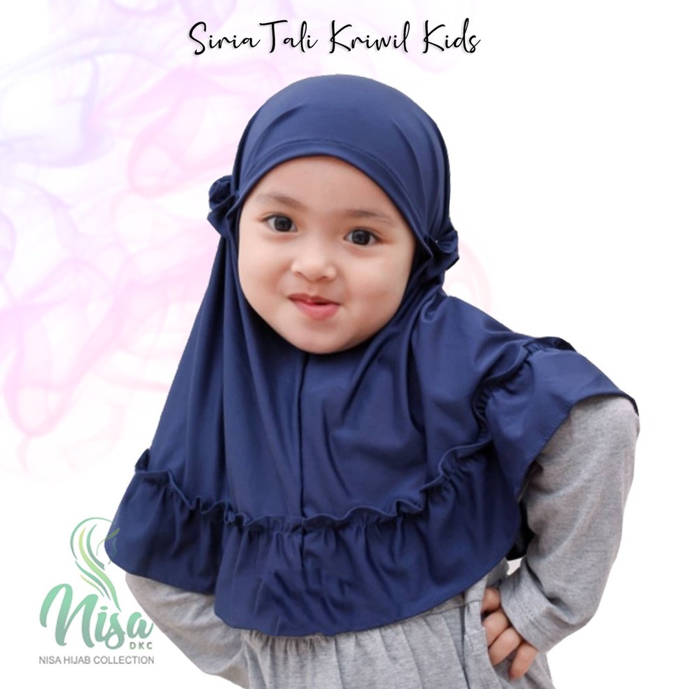 Jilbab Anak Siria Tali Kriwil Hijab Instant Jersey