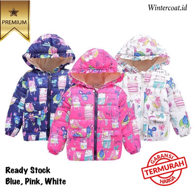 Jaket Musim Dingin anak perempuan cewek hangat tebal winter girls coat jacket mantel boneka import