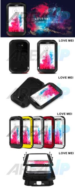 Love Mei Powerful Shockproof Case Casing Cover for LG G3