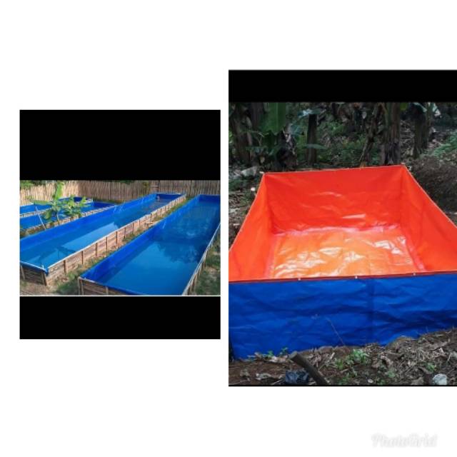 Terpal kolam kotak type A12 ukuran 4 X 3 X 1