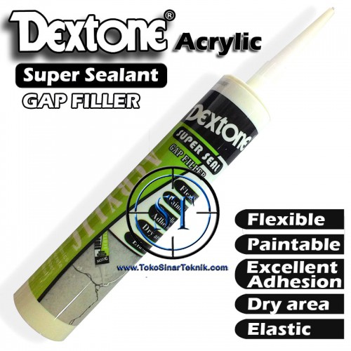 Lem Dextone Acrylic Silicone Sealant Seal Gap Filter Super Seal Akrilik Tembak Kayu Bata Material