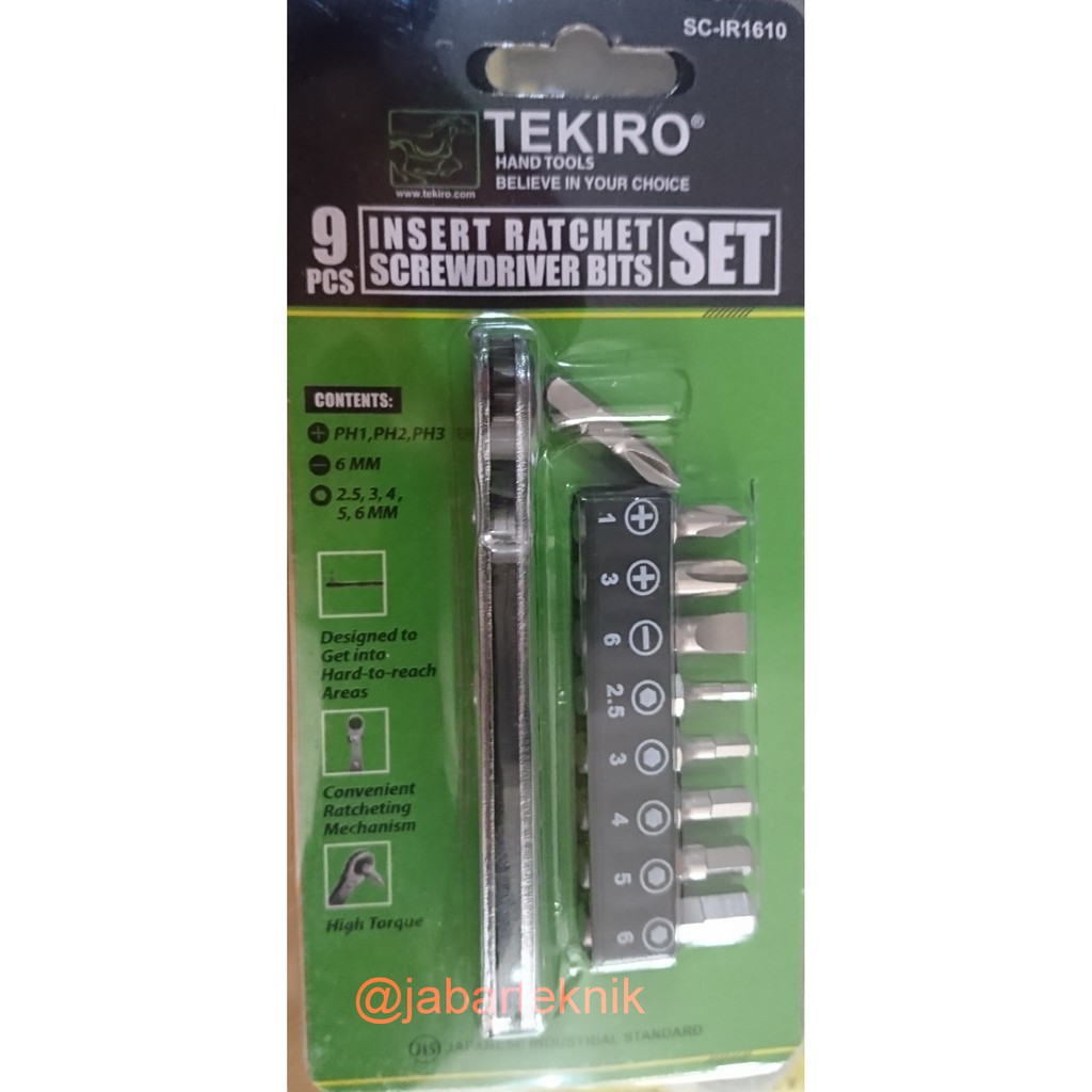 TEKIRO INSERT RACHET SCREWDRIVER BITS OBENG RACHET