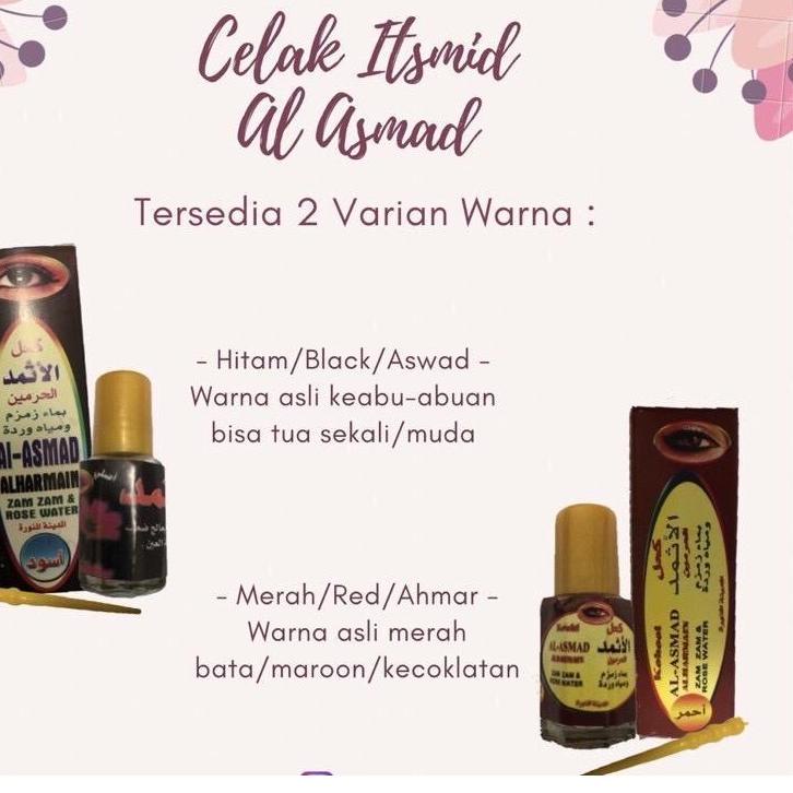 Sale❂ Grosir Celak Itsmid Al Asmad Saudi Plus Air Zam Zam Original Hitam Dan Merah/ Celak Bubuk/ Cel