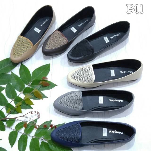 BORNEO FLAT SHOES WANITA BRUKAT LUCU XAVYERA BB11