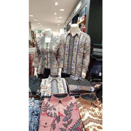 Arjuna Weda Batik Couple Series Abu Bahan Dobby