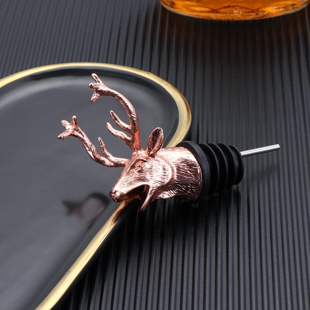 CHOOKYY Wine Pourer Gadget Kepala Rusa Stag Unik Hiasan Natal Aerator Anggur