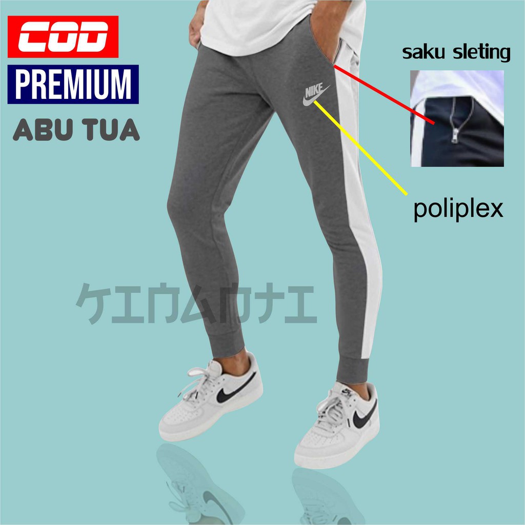 CELANA JOGGER PRIA LIST PINGGIS untuk santai olahraga lari jogging tidur sangat nyaman di pakai TRAINING TRINING TERENING TRINING CEKLIS