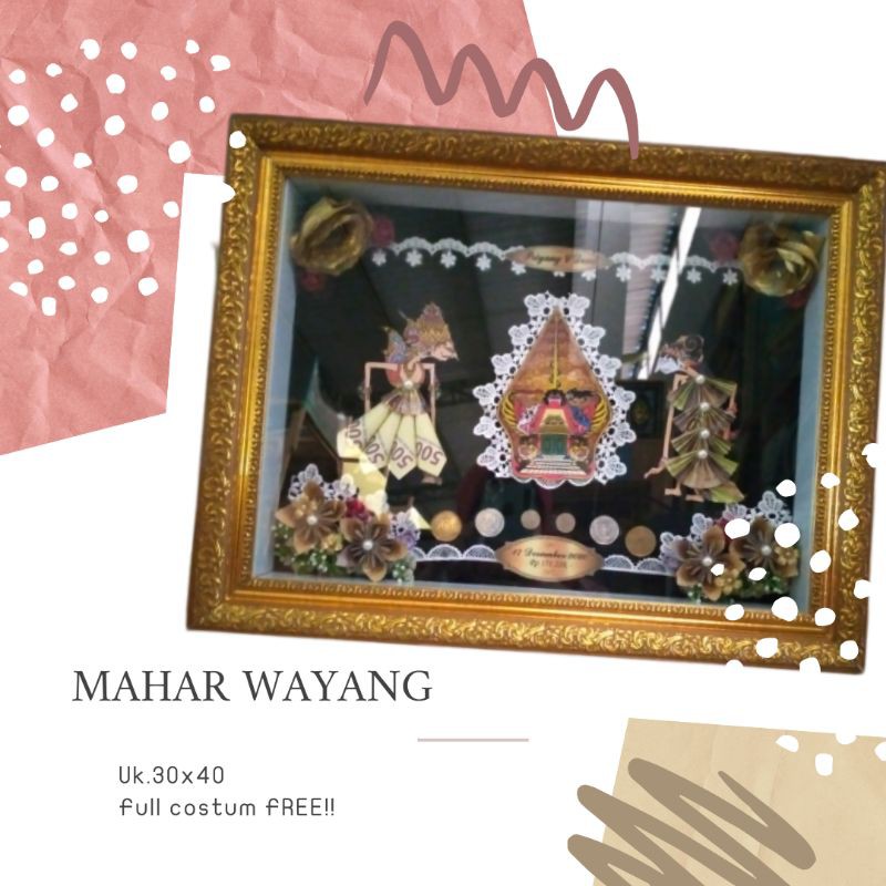 MAHAR WAYANG || MAHAR KLASIK MURAH || MAHAR PERNIKAHAN BUNGA JAM DINDING