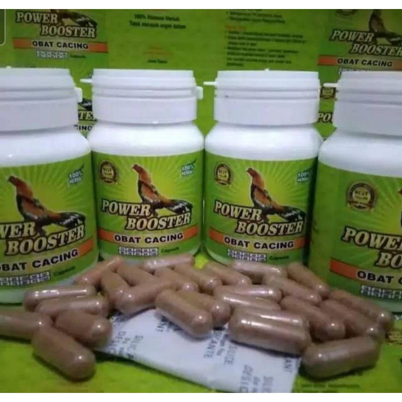 obat cacing ayam burung 30 capsul power booster herbal cacing