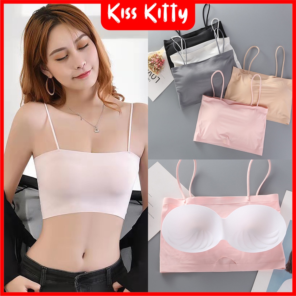 Tank Top Bra Polos Busa Kaos Dalaman Sport Cantik korean crop top kemben #883