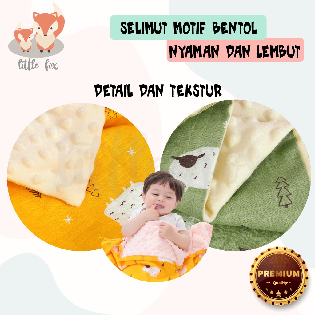 [ IMPORT] Selimut Bentol Motif Lucu / Baby Blanket / Selimut Bulu Halus Hangat