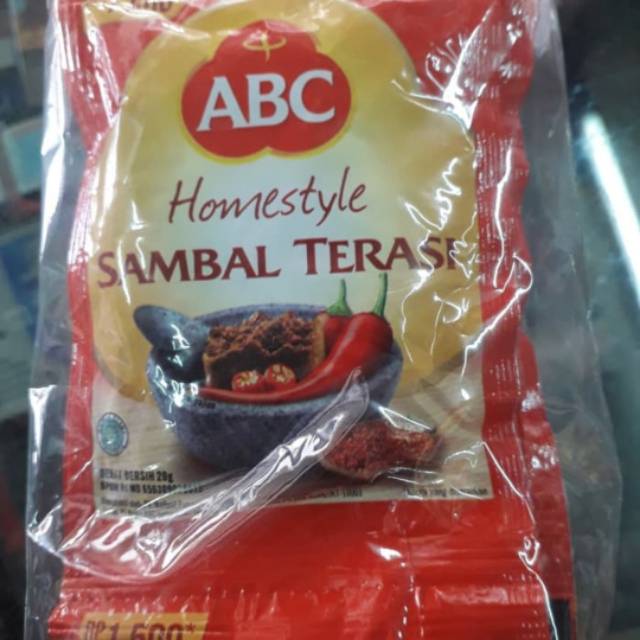 

Sambal terasi ABC sachet, sayur medan