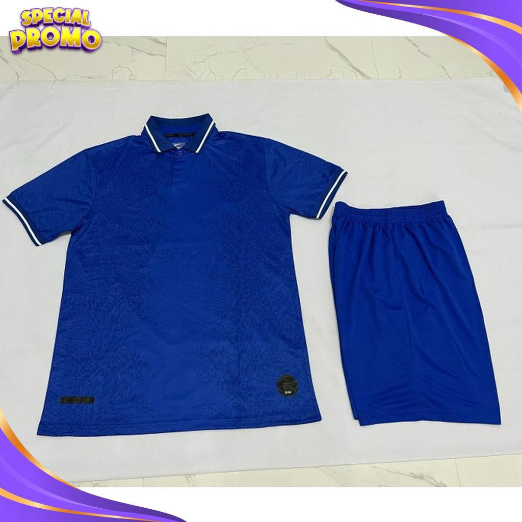 READY STCOK SETELAN FUTSAL BIRU BAJU FUTSAL  CELANA JERSEY BOLA BAJU  CELANA