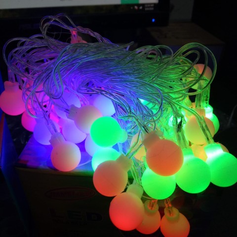 Lampu Hias / Lampu Dekorai Natal LED Bola warna warni