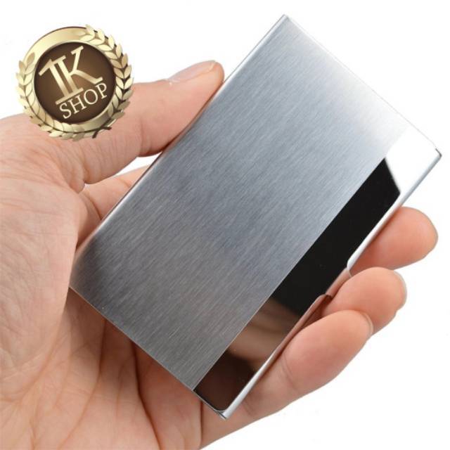 Tempat kartu stainless steel/Kotak Kartu nama/Kotak kartu atm/Tempat kartu pria/Tempat kartu wanita