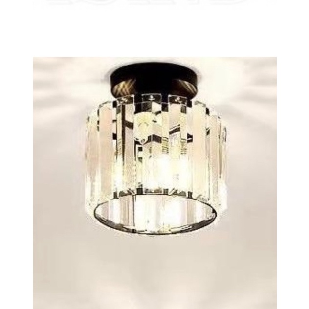 Lampu hias plafon kristal - Bulat