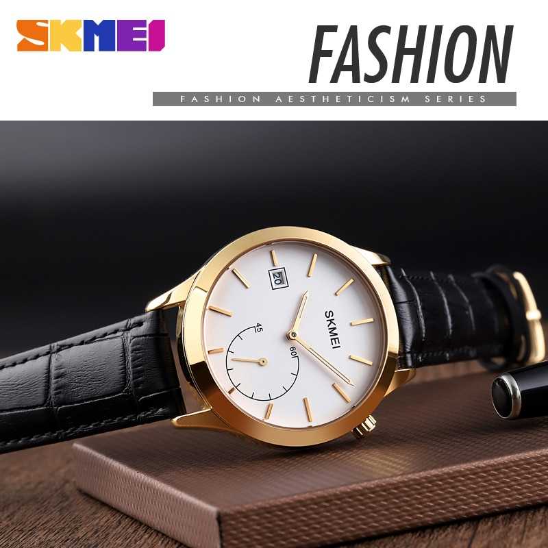 MLNSHP SKMEI Jam Tangan Analog Pria Strap Kulit - 1581