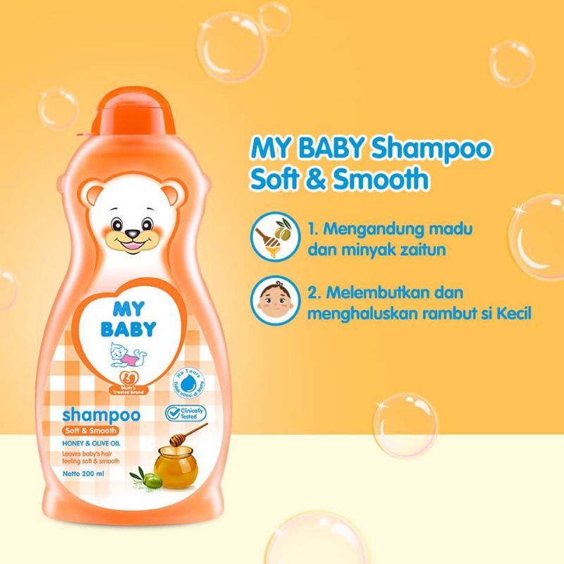 My Baby Shampoo 200ml Shampo Bayi Soft Smooth / Shampo Bayi Black Shine Perawatan Rambut Bayi Tebal dan Hitam