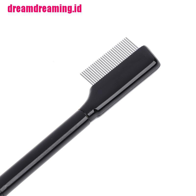 1pc Brush Sisir Alis / Bulu Mata Extension Bahan Metal Steel