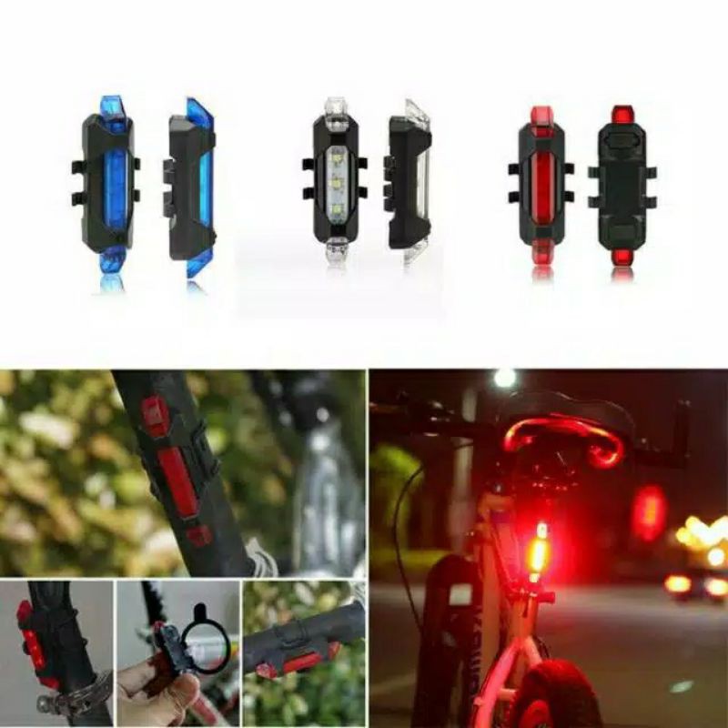 Lampu LED cas charge dengan kabel USB sepeda bicycle