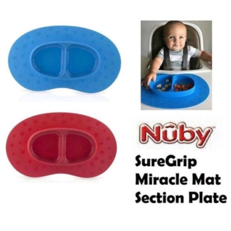 Nuby Sure Grip Miracle Mat Suction Plate Piring Makan BLW