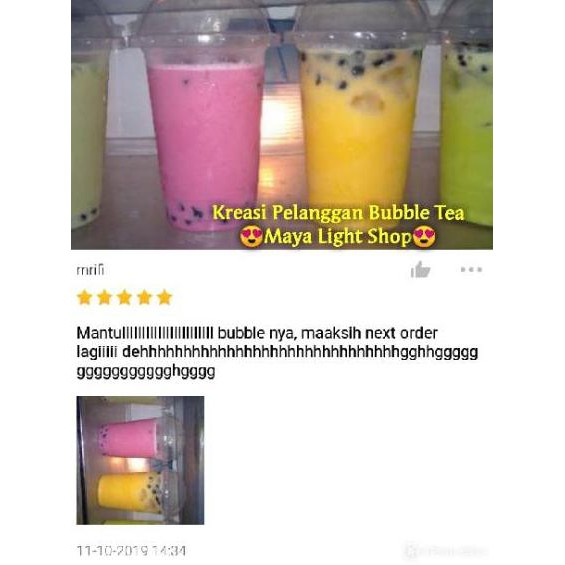 

4.4 Flash Sale Hanya Bubble tapioca pearl 250gr boba drink minuman kekinian halal ♣