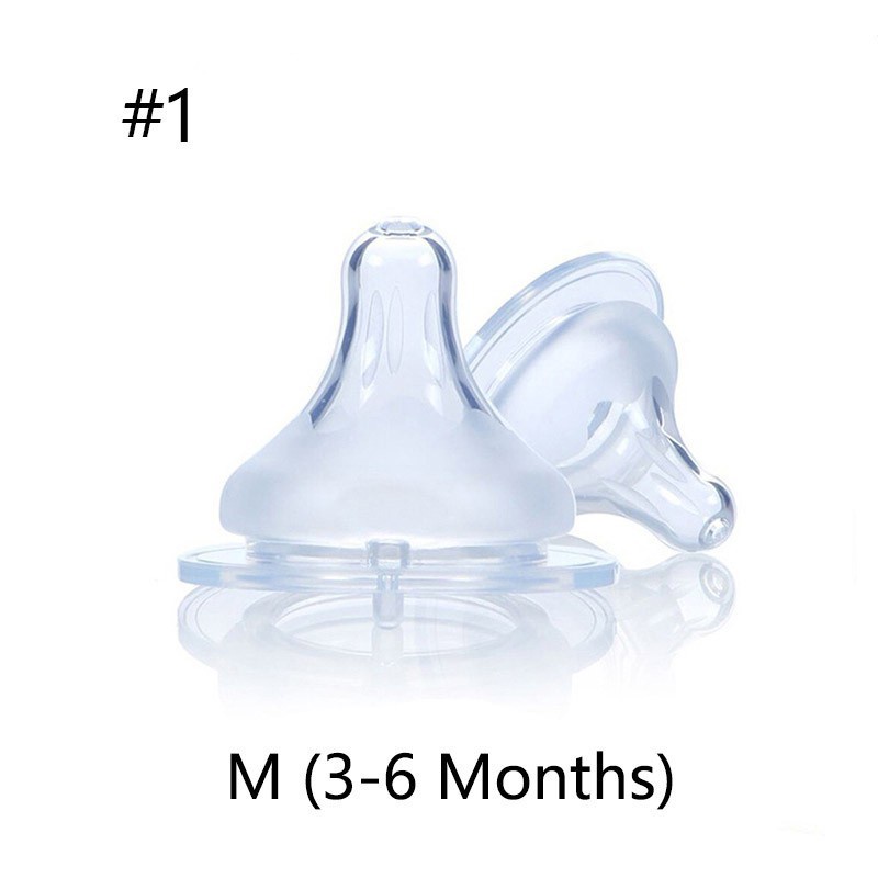 PIGEON Dot Bayi Botol Susu Nipple Peristaltic Leher lebar/ empeng bayi Wide Neck-M (3-6 Bulan)-2PCS