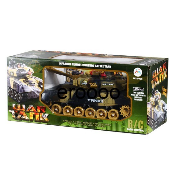 eroooo RC War Tank Infrared Remote Control Battle Tank No 9995