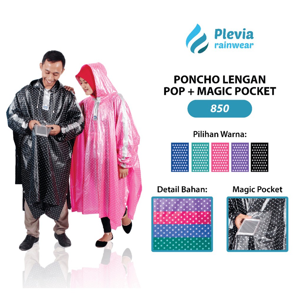 JAS HUJAN PONCO POP PLUS MAGIC POCKET PLEVIA 850 (HHL-133)