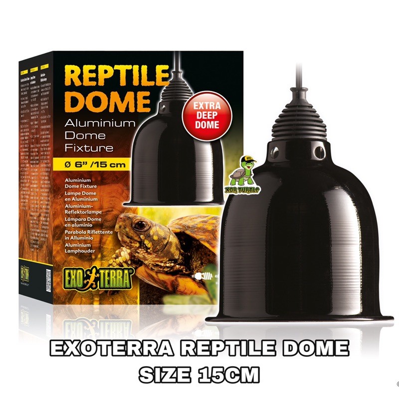 EXOTERRA REPTILE DOME 6” RUMAH LAMPU REPTIL TORTO SULCATA ALDABRA IGUANA RES BRAZIL TEGU KADAL XDR