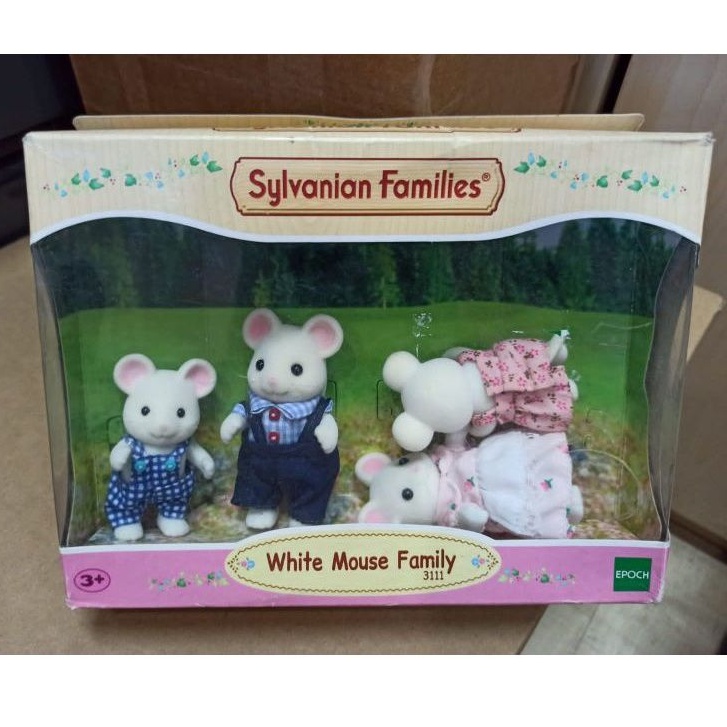 Sylvanian Families White Mouse Family
