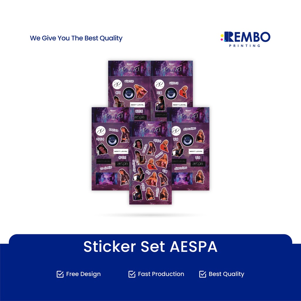 Sticker Set AESPA Murah