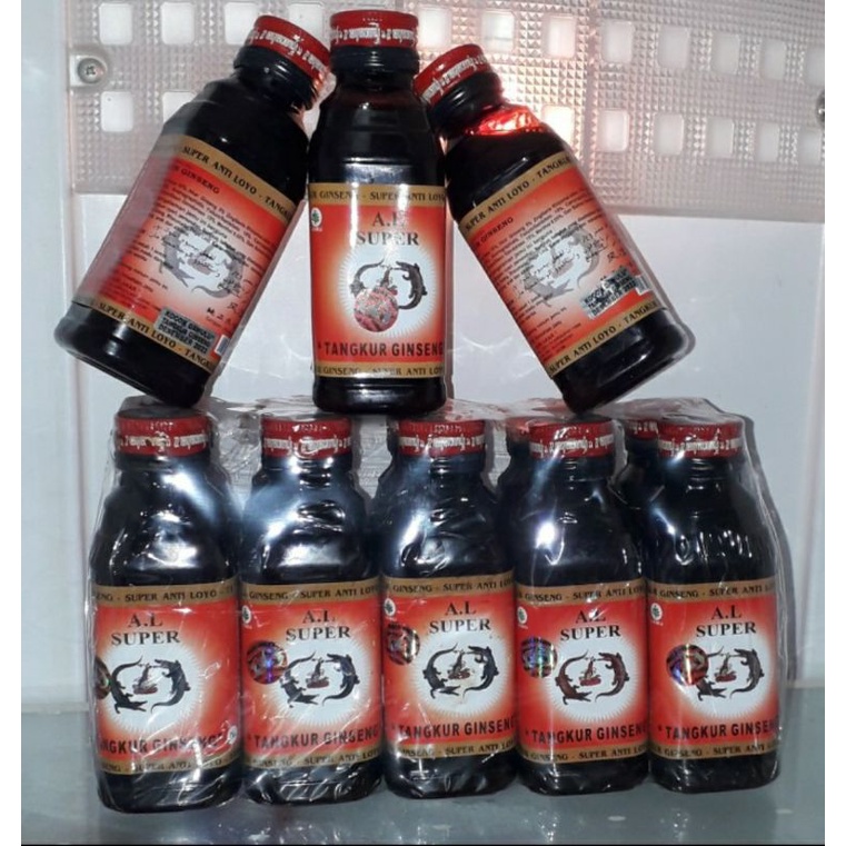 

( COD ) Paket 1 Pack Jamu Tangkur Ginseng Anti Loyo Super 150 Ml.