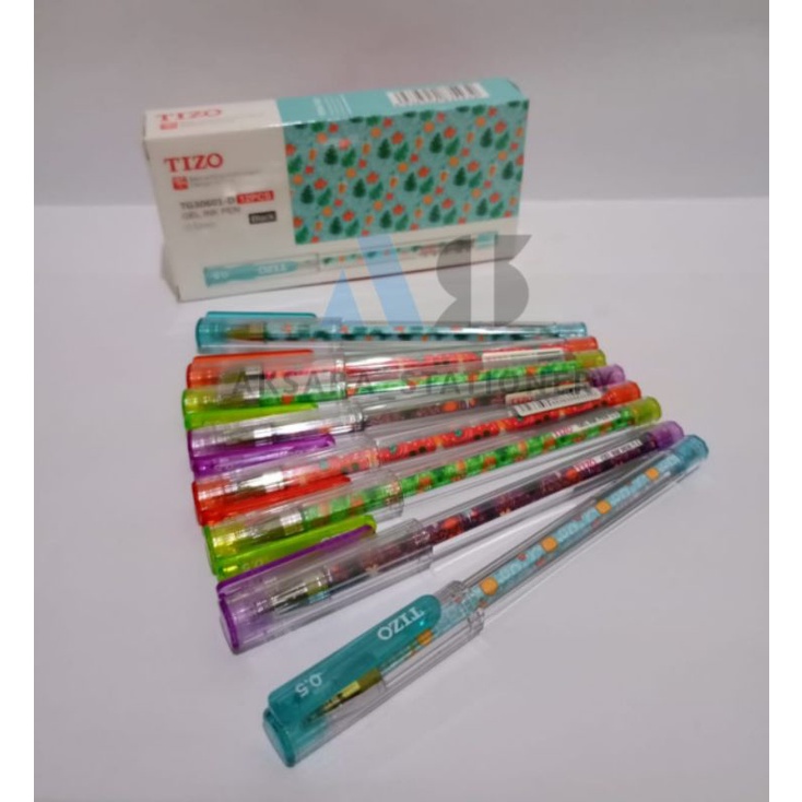 

SELUSIN ( 12 PCS ) Pulpen Tizo 0.5 mm Gel Pen Tizo 0.5mm