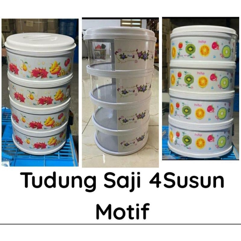 TUDUNG SAJI 4 SUSUN MOTIF