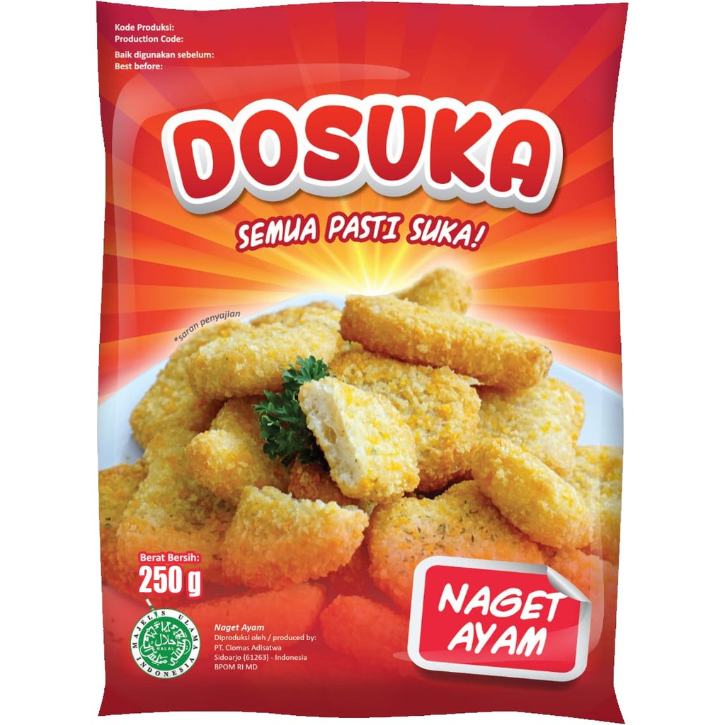 DOSUKA NAGET AYAM 250 GR / CHICKEN NUGGET