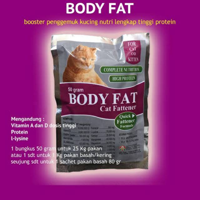 Jual Body Fat Cat 50g Vitamin Penggemuk Kucing Sachet Bubuk Nutrisi