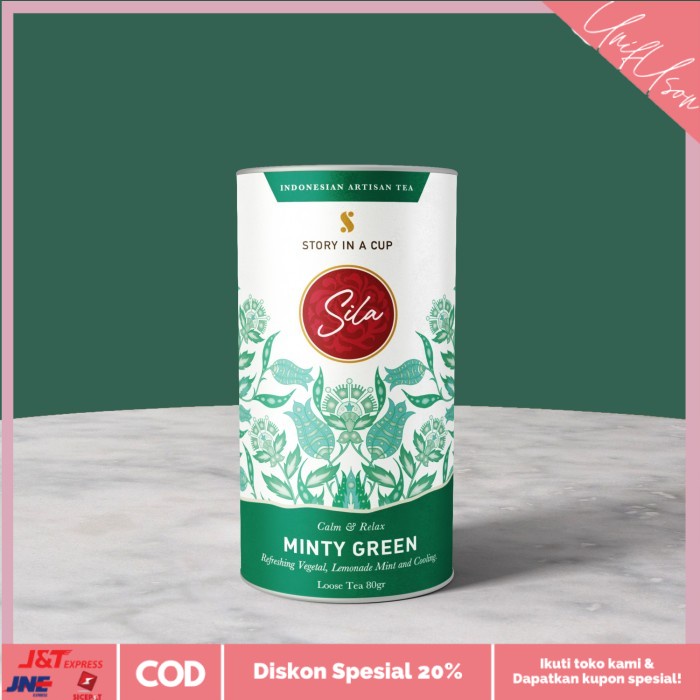 

⭐COD⭐ ARTISAN TEA | Minty Green | Canister | Teh Premium | Green Tea - Loose Leaf