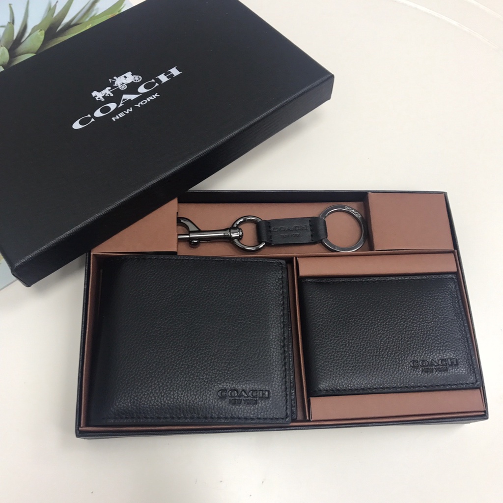 coach 31522 New Men's Wolf Head Fold Wallet