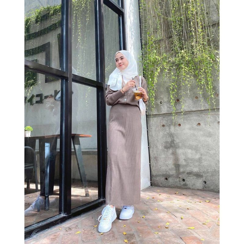 ROK SPAN RAJUT PANJANG / ROK PREMIUM RAJUT / ROK SPAN KNITTED