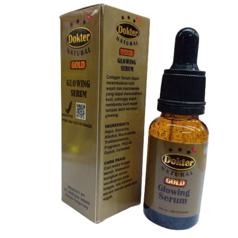 Serum Dokter Gold BPOM Dokter Natural Gold Serum 20ml - Serum Pencerah wajah