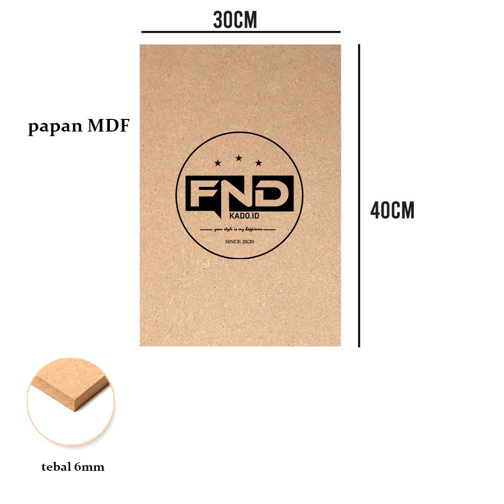 Kayu MDF 30x40