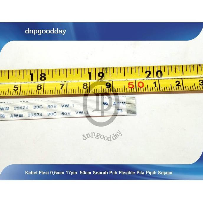 

Kabel Flexi 0,5Mm 17Pin 50Cm Searah Pcb Flexible Pita Pipih Sejajar Dnpgood11 Diminati Banget