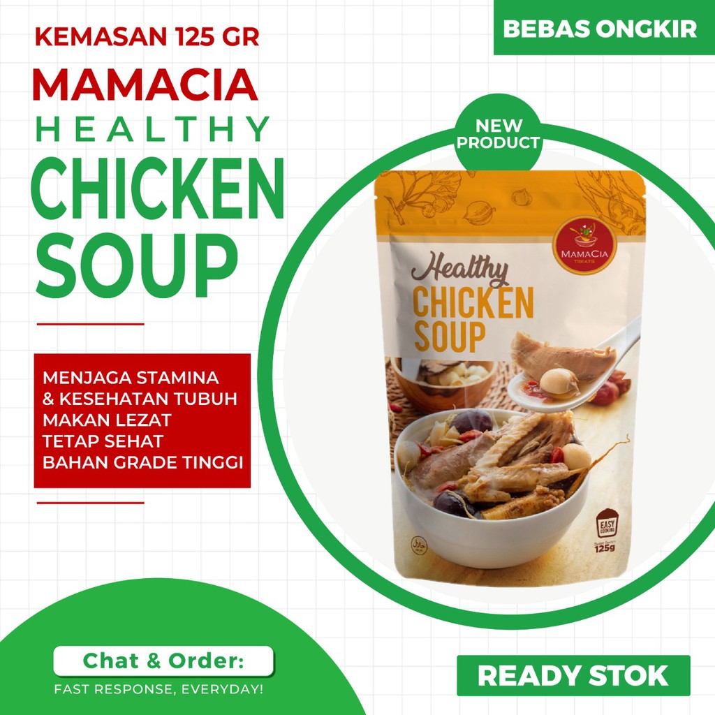 MAMACIA TREATS Tim Ayam Obat (15 bahan PREMIUM terlengkap / healthy herbal chicken soup / ciak po)