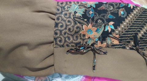 Atasan Batik Wanita Asj Sa Hrb026 Kenongo Kemeja Tosca Pendek Size M L Xl & Xxl
