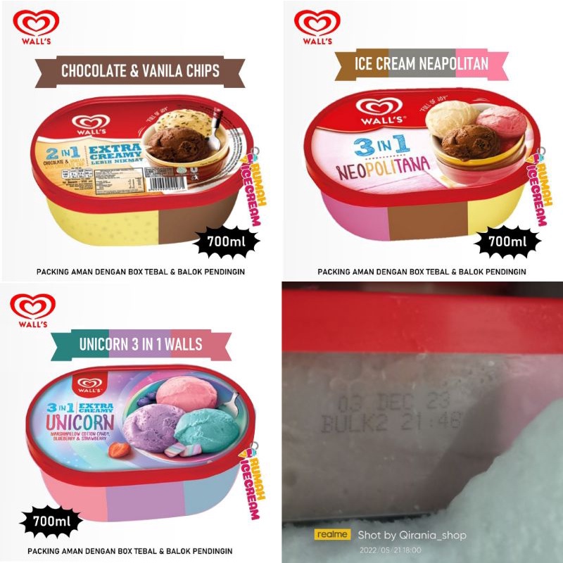 Jual Ice Cream Walls 700ml Indonesia Shopee Indonesia